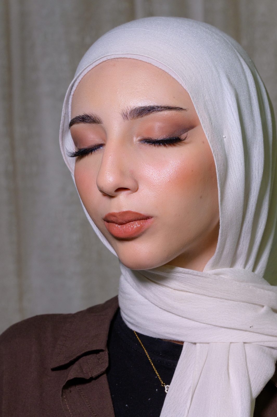 Professional bridal makeup with soft glam finish